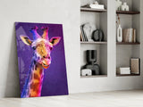 Giraffe Glass Wall Art