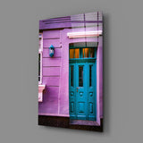 Purple House Glass Wall Art