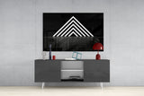 Neon Triangle Glass Wall Art