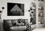 Neon Triangle Glass Wall Art