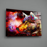 Colorful Wolf Glass Wall Art