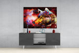 Colorful Wolf Glass Wall Art