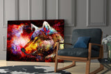 Colorful Wolf Glass Wall Art