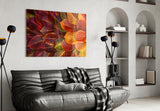 Orange Leaves Glass Wall Art