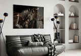 Zebra Glass Wall Art