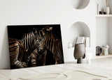 Zebra Glass Wall Art