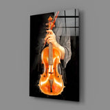 Violin Glass Wall Art