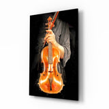 Violin Glass Wall Art