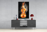 Violin Glass Wall Art