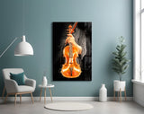 Violin Glass Wall Art