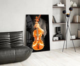 Violin Glass Wall Art