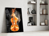 Violin Glass Wall Art