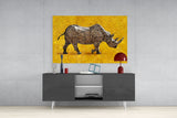 Rhino Glass Wall Art