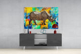 Rhino Glass Wall Art