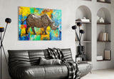 Rhino Glass Wall Art