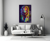 Lion Glass Wall Art