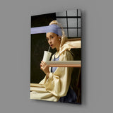 Girl with a Pearl Earring Glass Wall Art