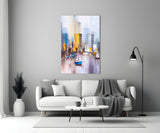 Abstract Glass Wall Art