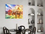 Elephant Glass Wall Art