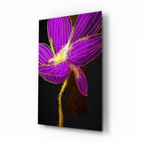 Purple Flower Glass Wall Art