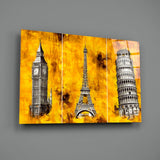 Three Towers Glass Wall Art