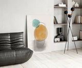 Abstract Shapes Glass Wall Art