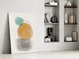 Abstract Shapes Glass Wall Art