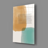 Abstract Shapes Glass Wall Art