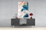 Abstract Flower Glass Wall Art