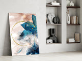 Abstract Flower Glass Wall Art