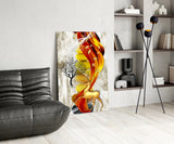 Abstract Deer Glass Wall Art