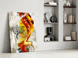 Abstract Deer Glass Wall Art