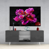 Purple Flower Glass Wall Art