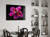 Purple Flower Glass Wall Art