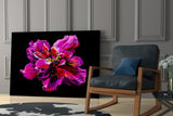 Purple Flower Glass Wall Art