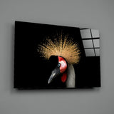 Crane Bird Glass Wall Art