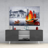 Sailboat Glass Wall Art