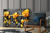 Yellow Rose Glass Wall Art