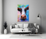 Cow Glass Wall Art