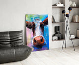 Cow Glass Wall Art