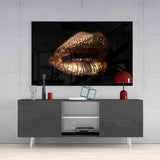 Lips Glass Wall Art