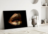 Lips Glass Wall Art