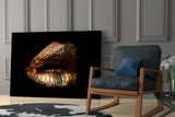 Lips Glass Wall Art