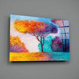 The Story of Autumn Glass Wall Art