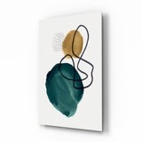 Abstract Shapes Glass Wall Art