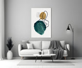 Abstract Shapes Glass Wall Art