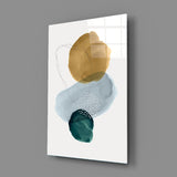 Abstract Shapes Glass Wall Art