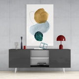 Abstract Shapes Glass Wall Art