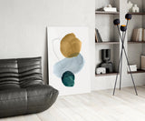 Abstract Shapes Glass Wall Art