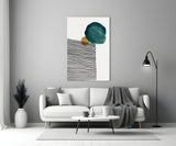 Abstract Shapes Glass Wall Art